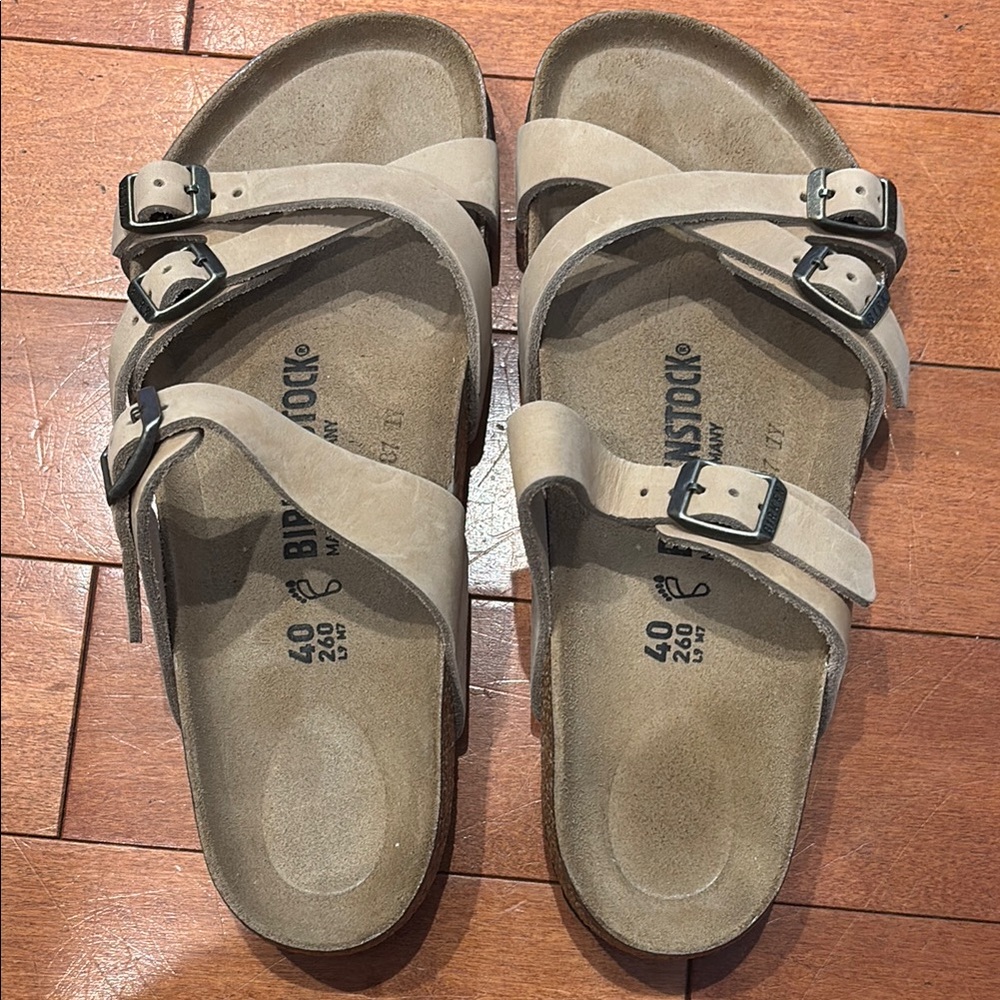 Birkenstock Women's Franca Beige Double Strap Sandals